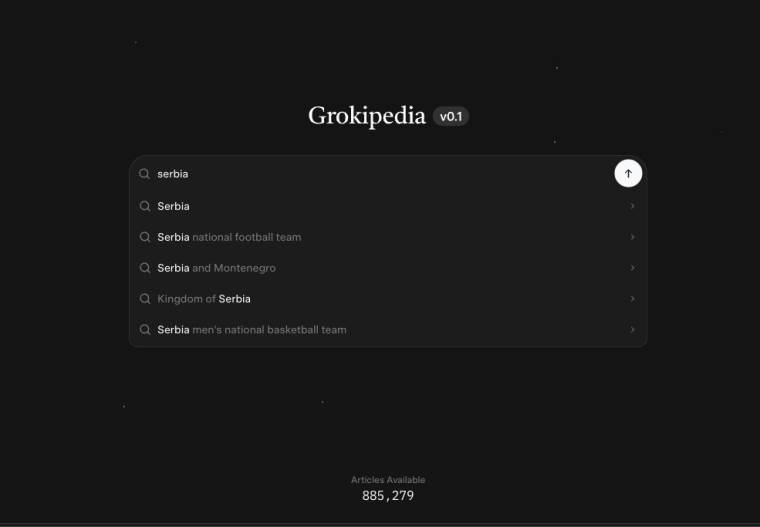 Grokipedia upit