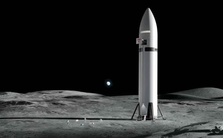 Render Artemis lendera na Mesecu