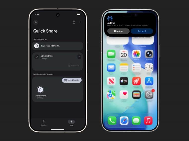 Quick Share i AirDrop razmena fajlova
