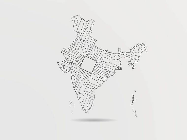 Digitalna Indija ilustracija