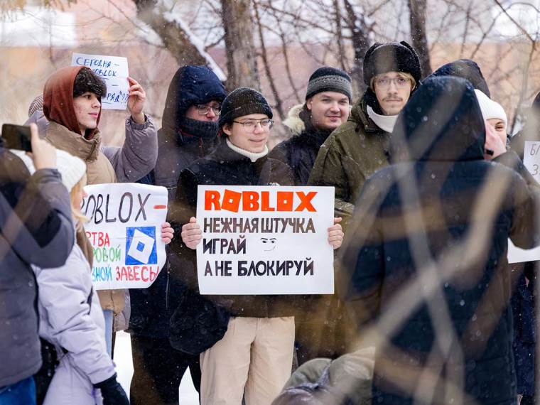 Rusija Roblox protest