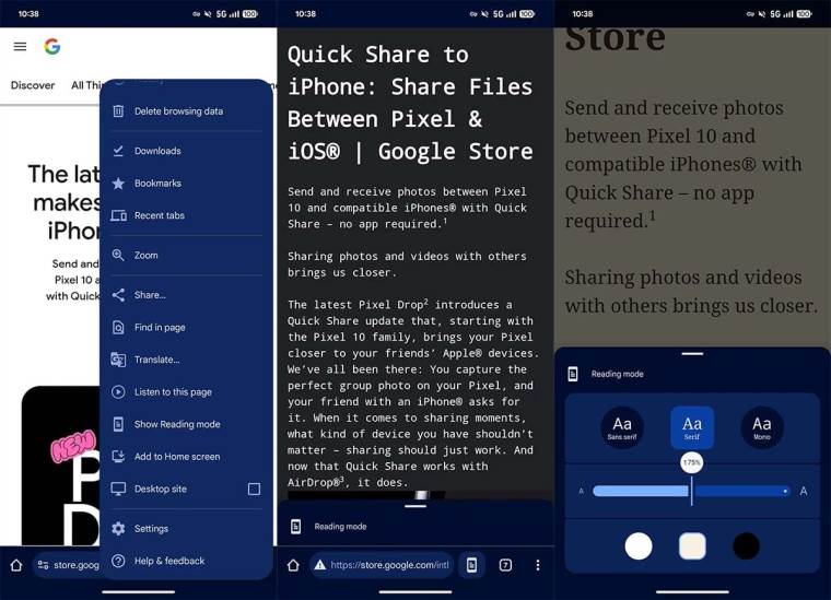 Chrome unapređeni Reading Mode