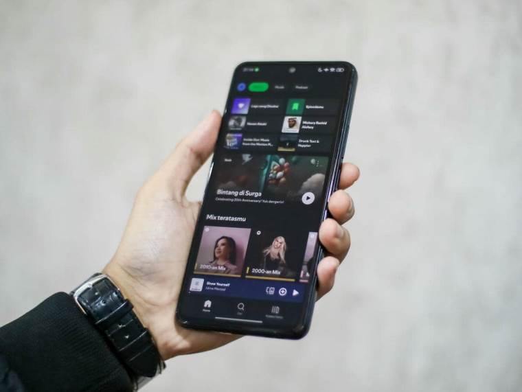 Spotify interfejs