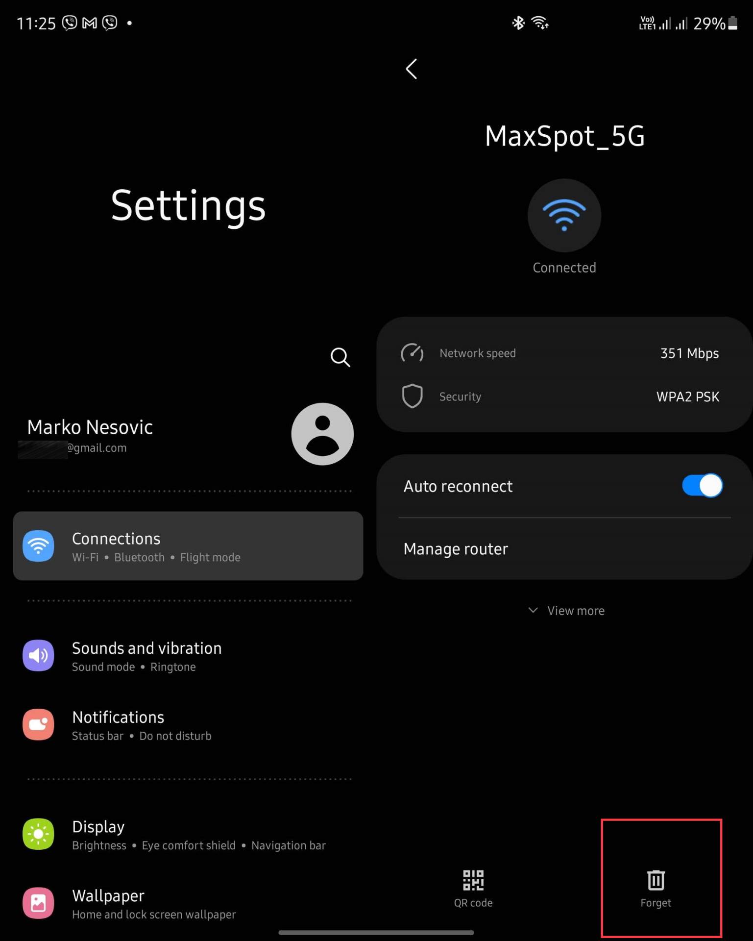 Zaboraviti Wi-Fi na Androidu