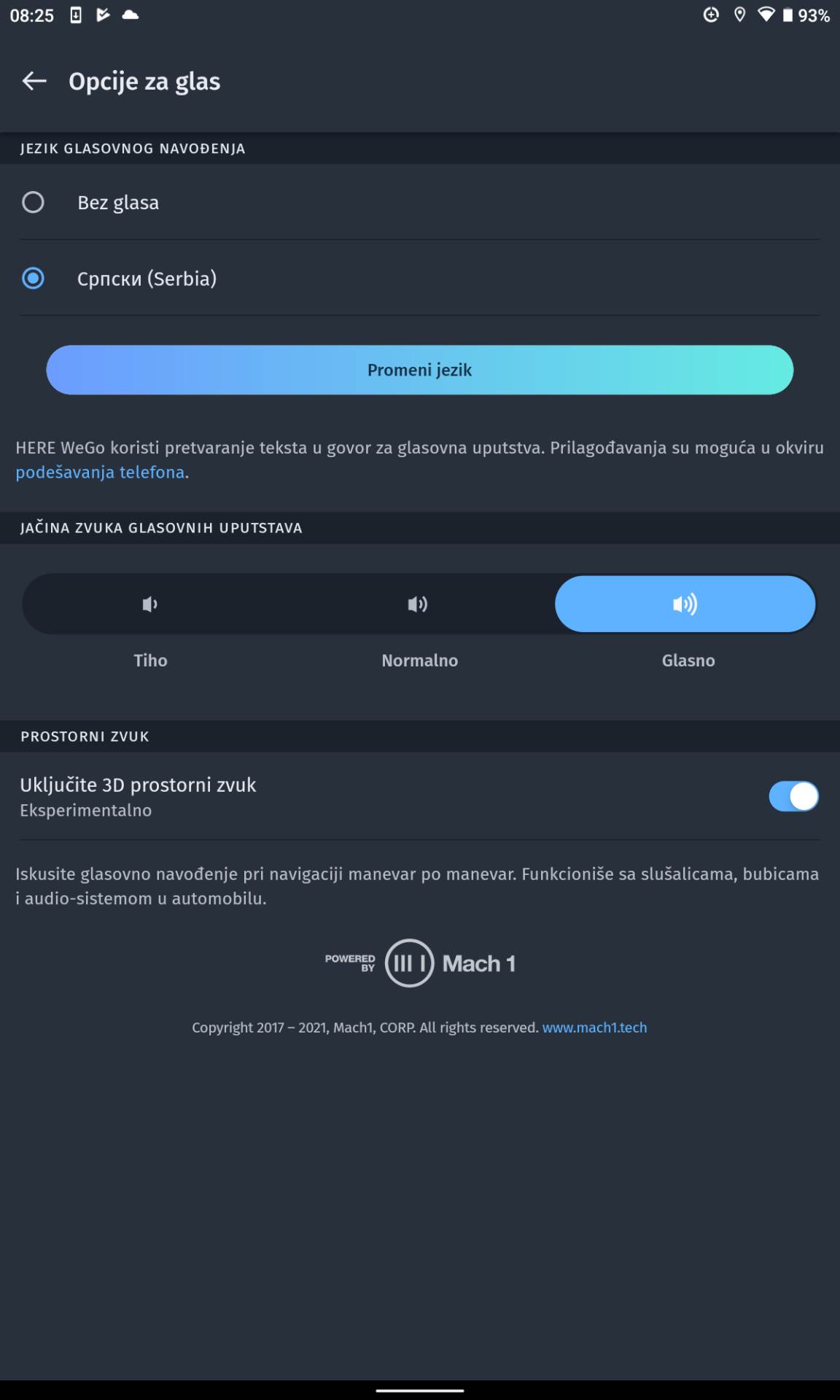 Navigacija na srpskom HERE WeGo (5).png
