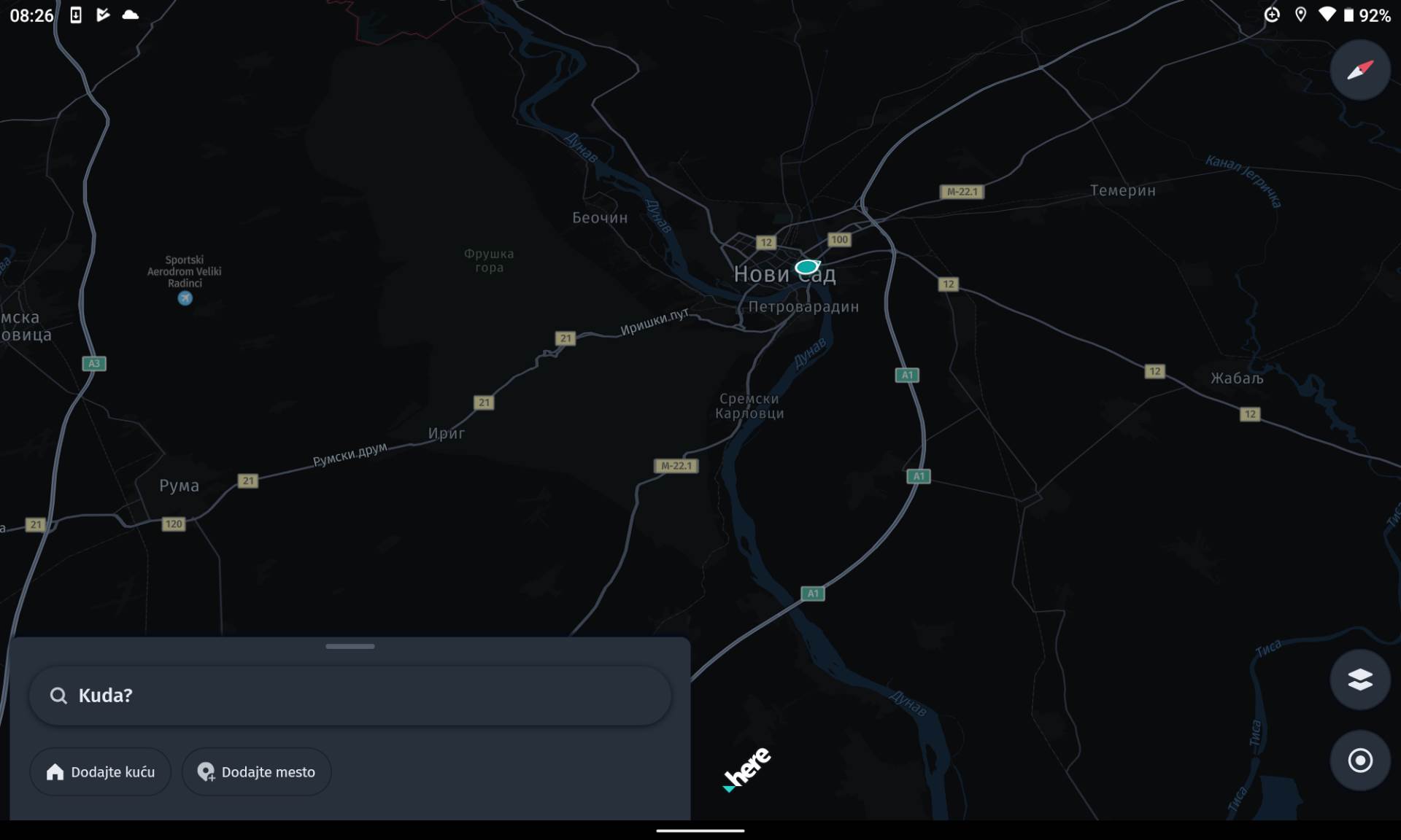 Navigacija na srpskom HERE WeGo (9).png