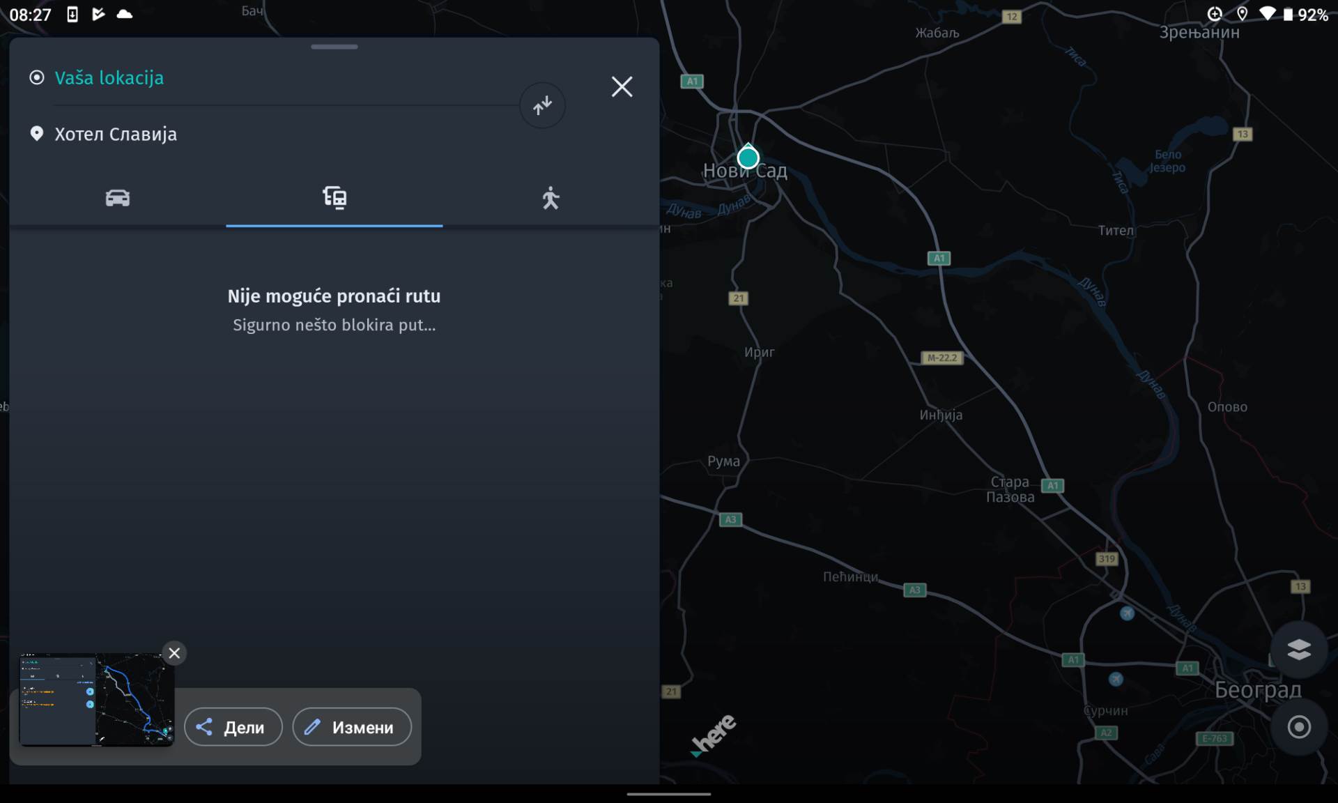Navigacija na srpskom HERE WeGo (12).png