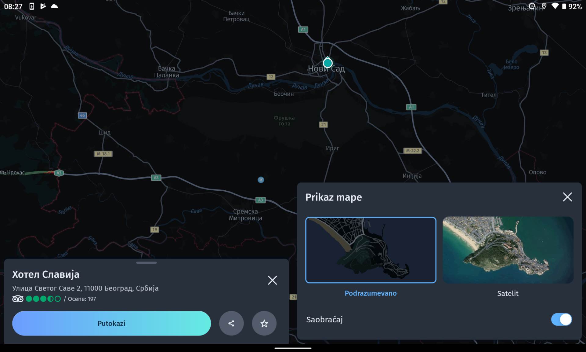 Navigacija na srpskom HERE WeGo (13).png