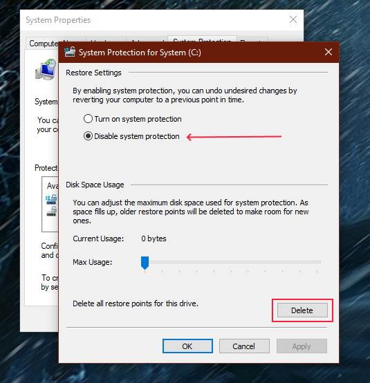 Isključivanje System Restore