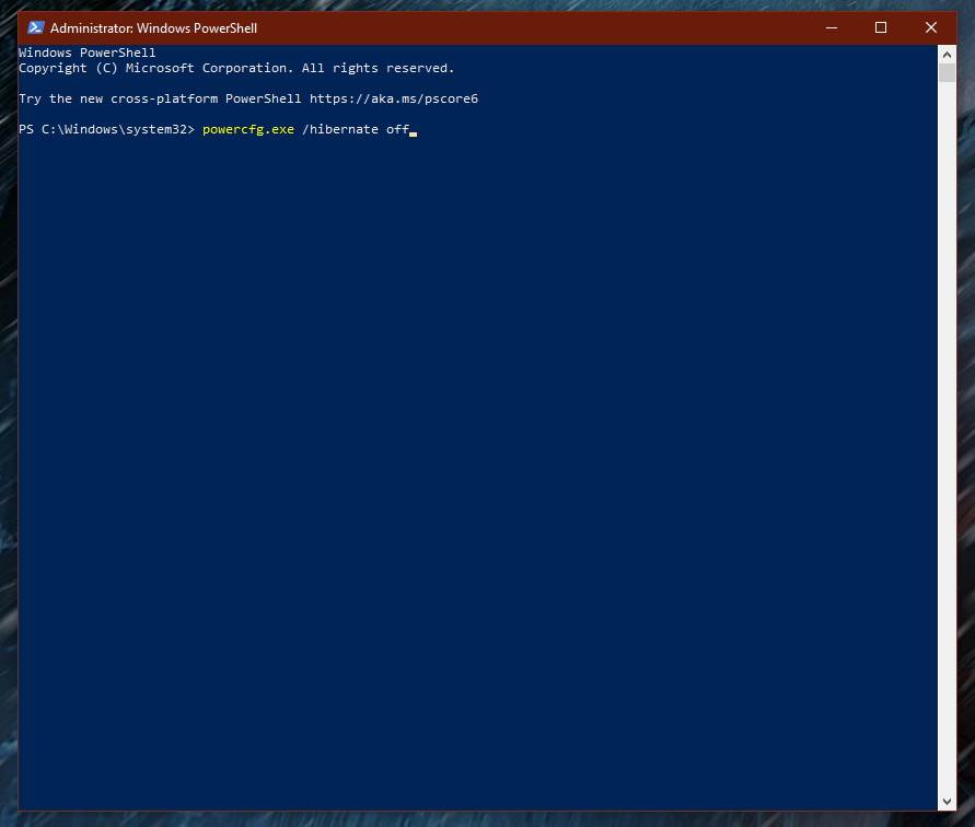 Isključivanje hibernacije