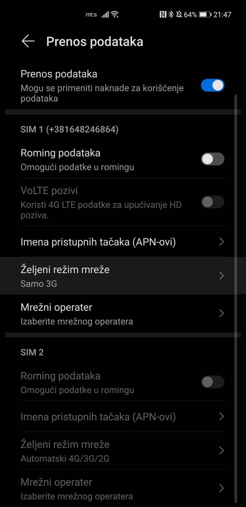 Kako isključiti 2G mrežu