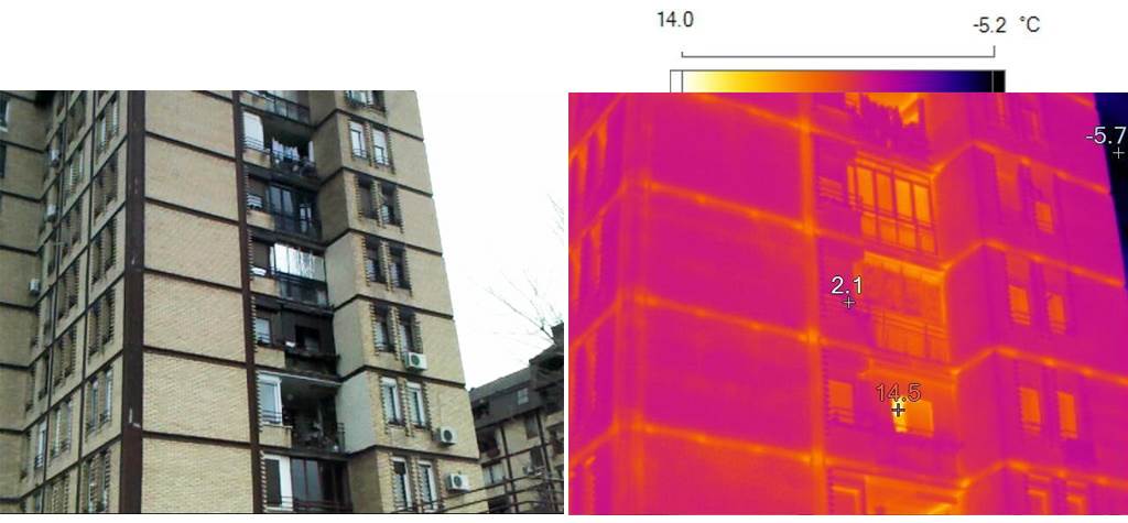 Loša međuspratna kostrukcija i stolarija na zgradi gube previše toplote.