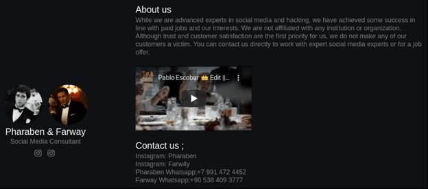 Nalog hakera na forumu i informacije