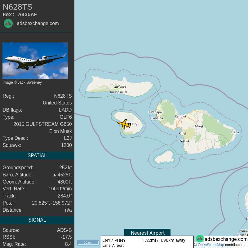 Elon Mask letovi Havaji