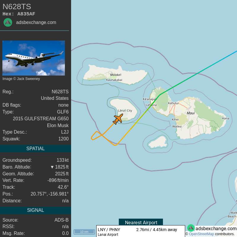 Elon Mask letovi Havaji