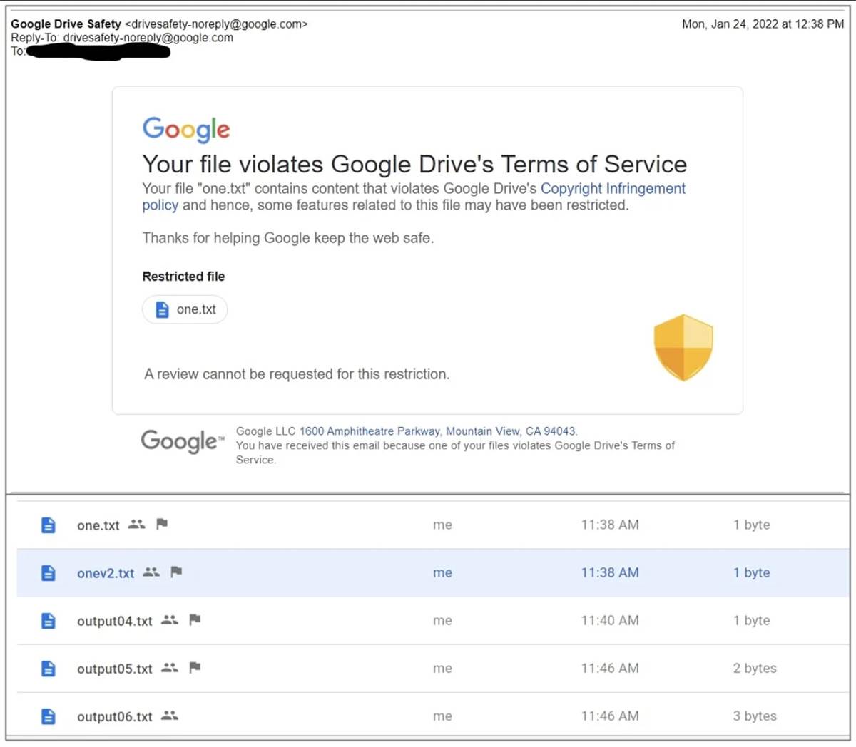 Google Drive problem