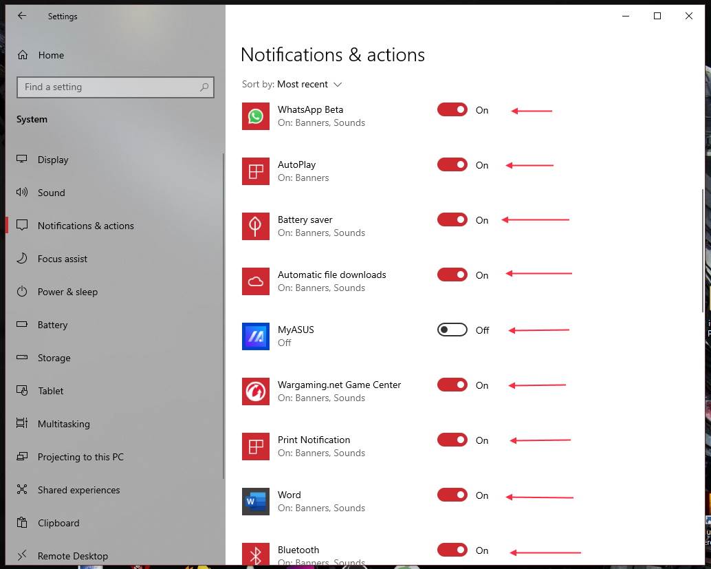 Isključivanje obaveštenja za svaku aplikaciju pojedinačno