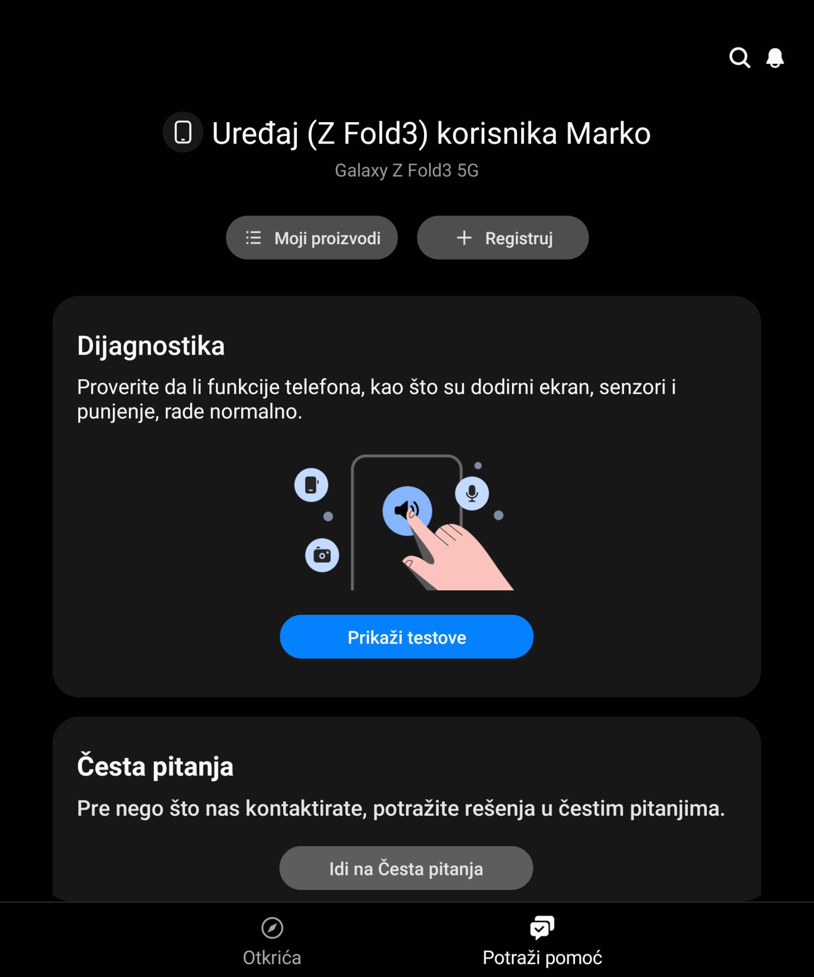 Provera stanja baterije na Samsung telefonima