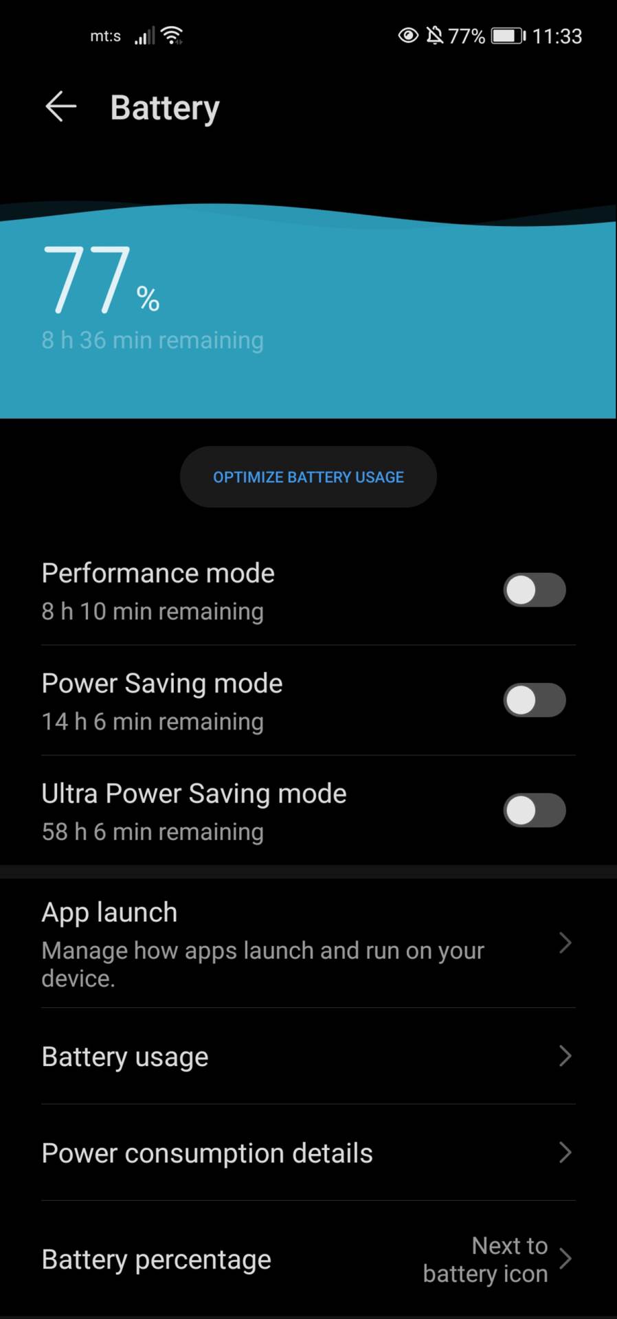 Android podešavanja svetlosti ekrana i baterije