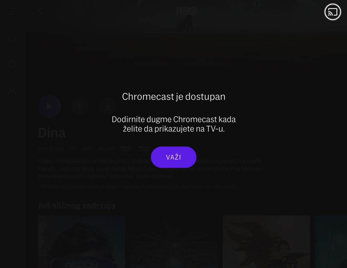 Detekcija Chromecast uređaja