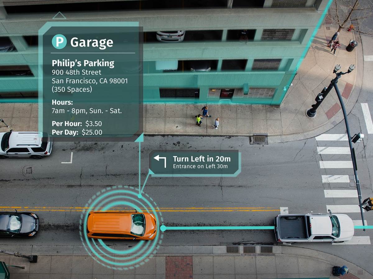 Navigacija sa parkingom na mapi