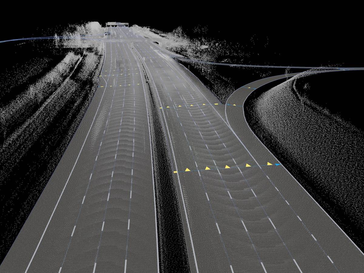 Mapirana ulica sa 3D tačkama