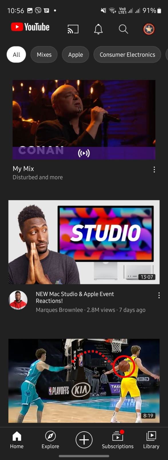 YouTube početna strana