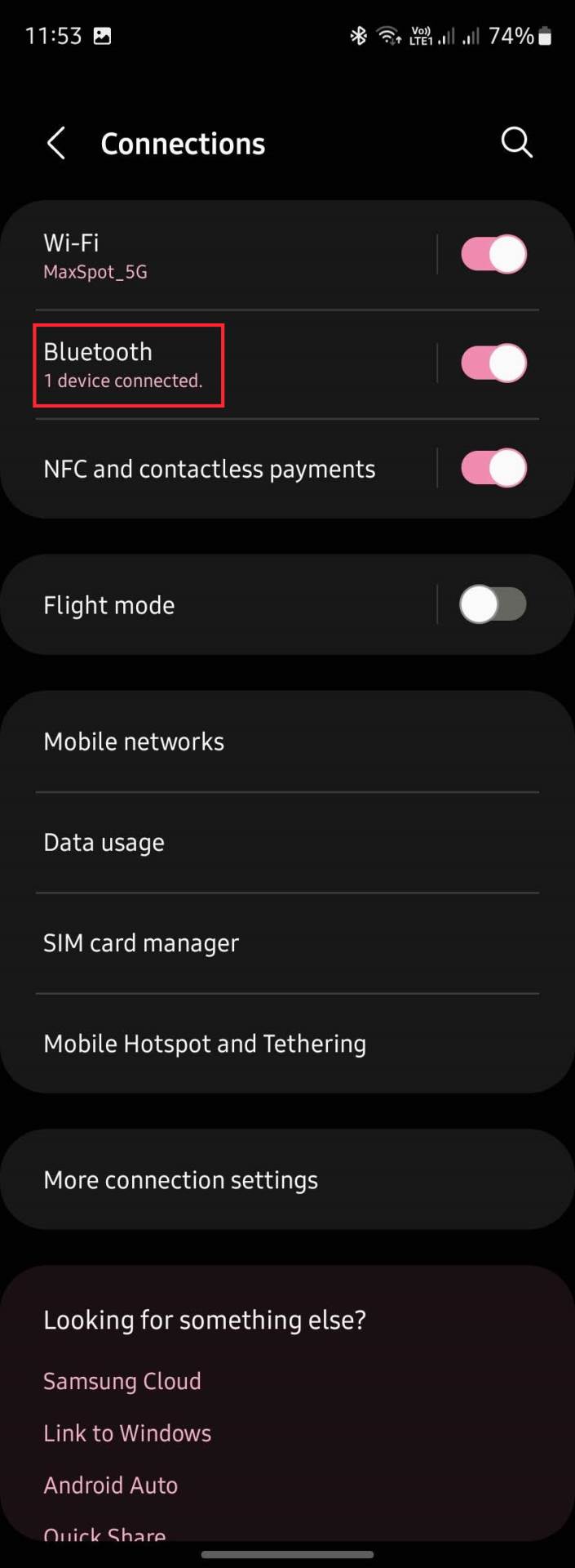 Ulazak u Bluetooth meni