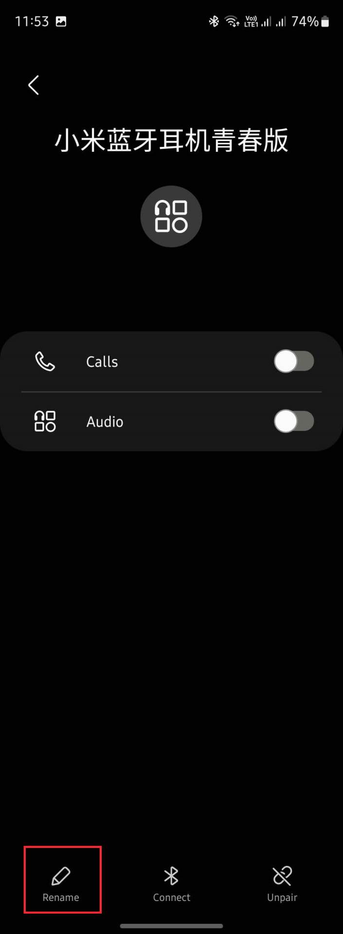 Opcija promene naziva