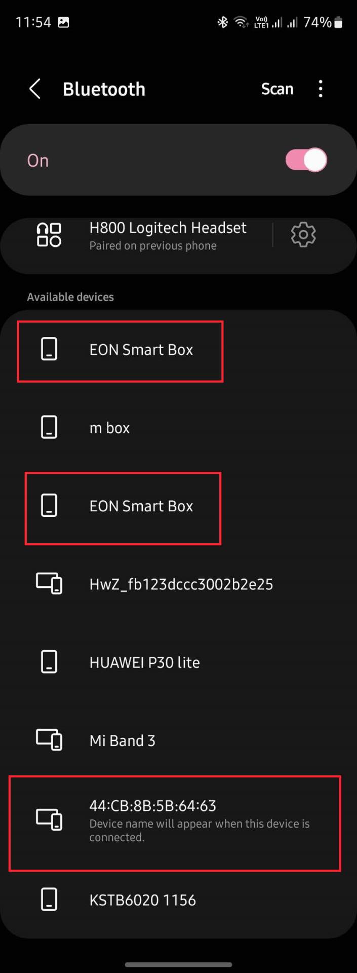 Spisak drugih Bluetooth uređaja