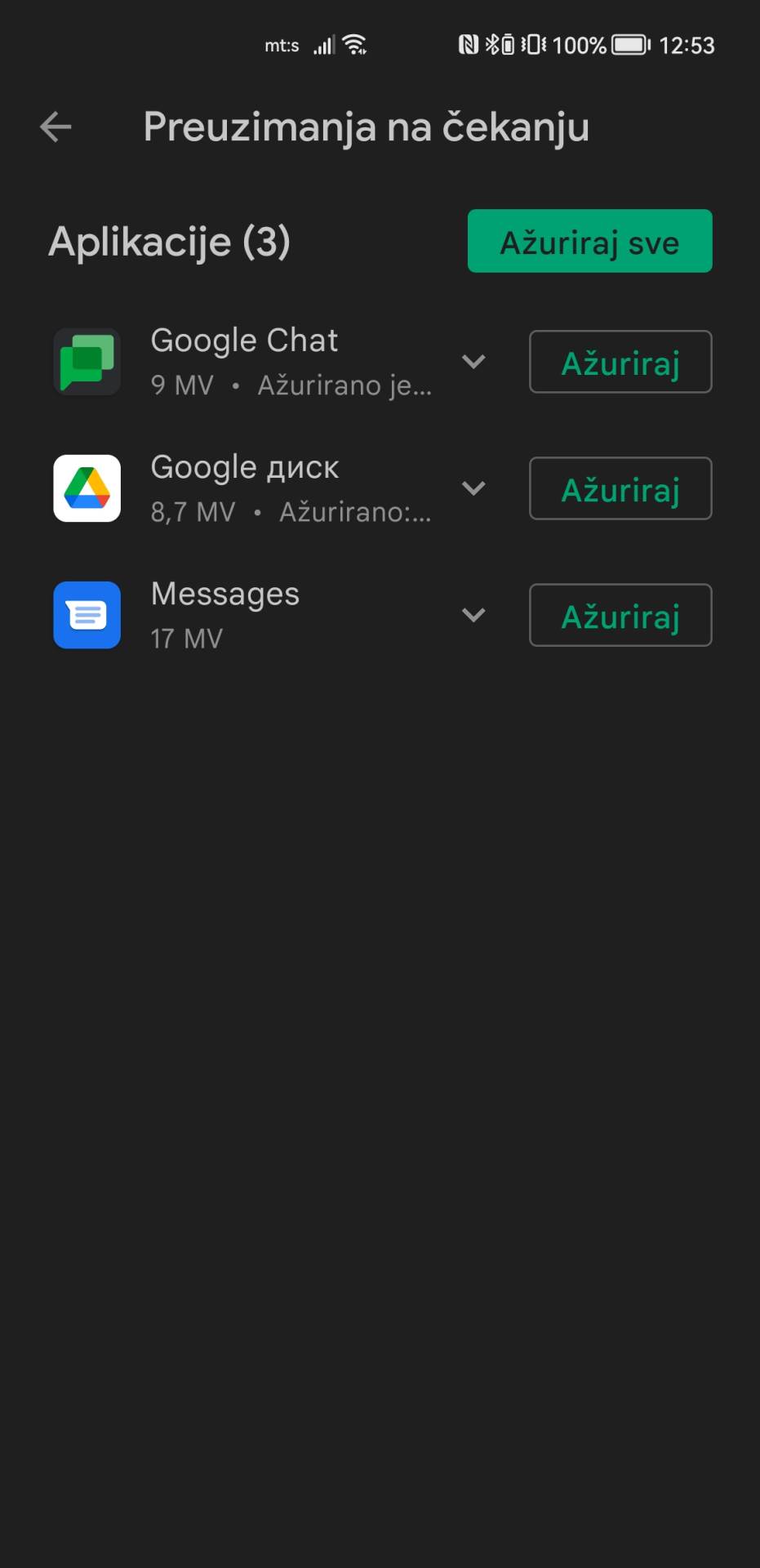 Messages aplikacija problem