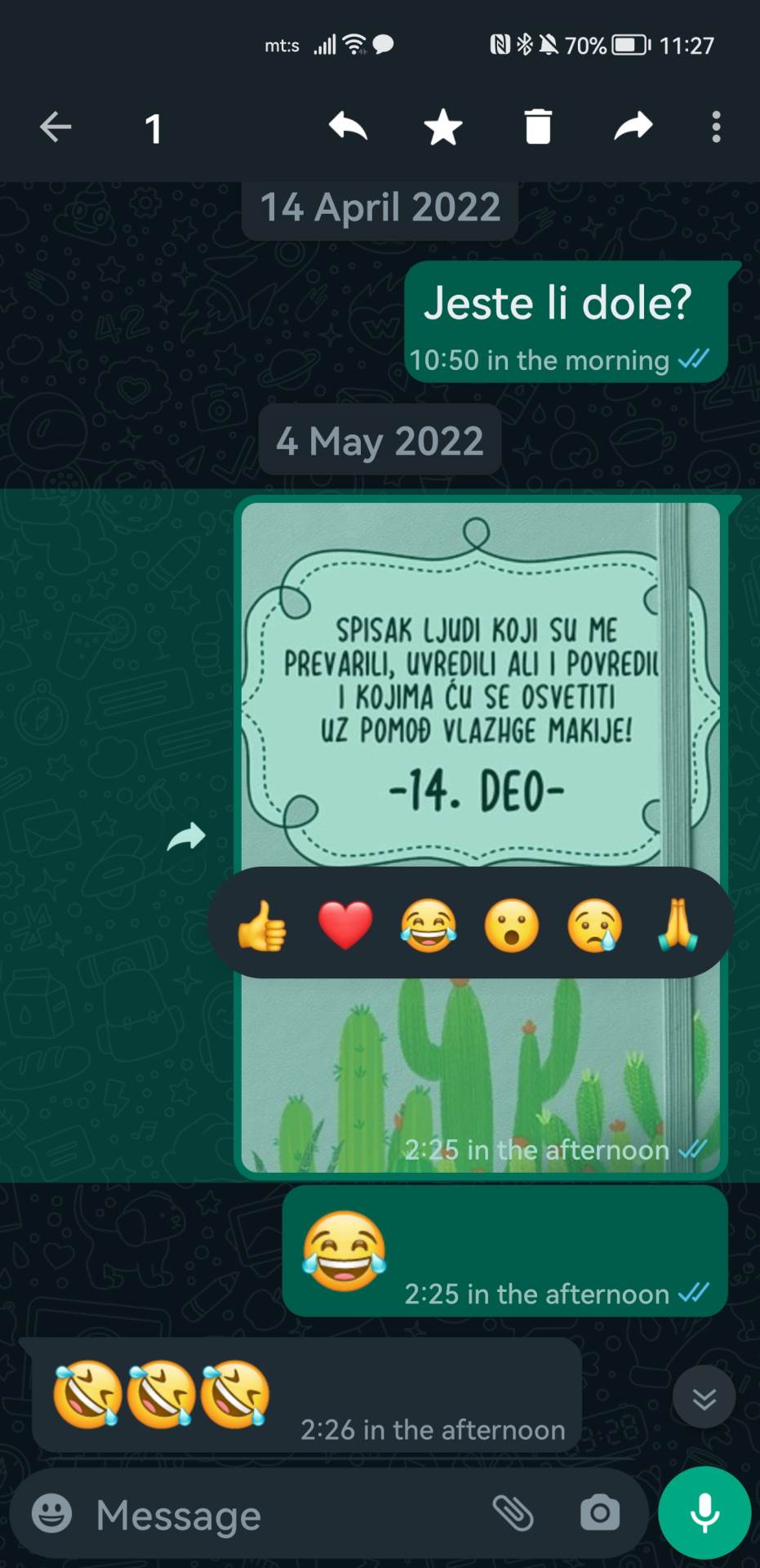 WhatsApp update reakcije i 2 GB fajlovi