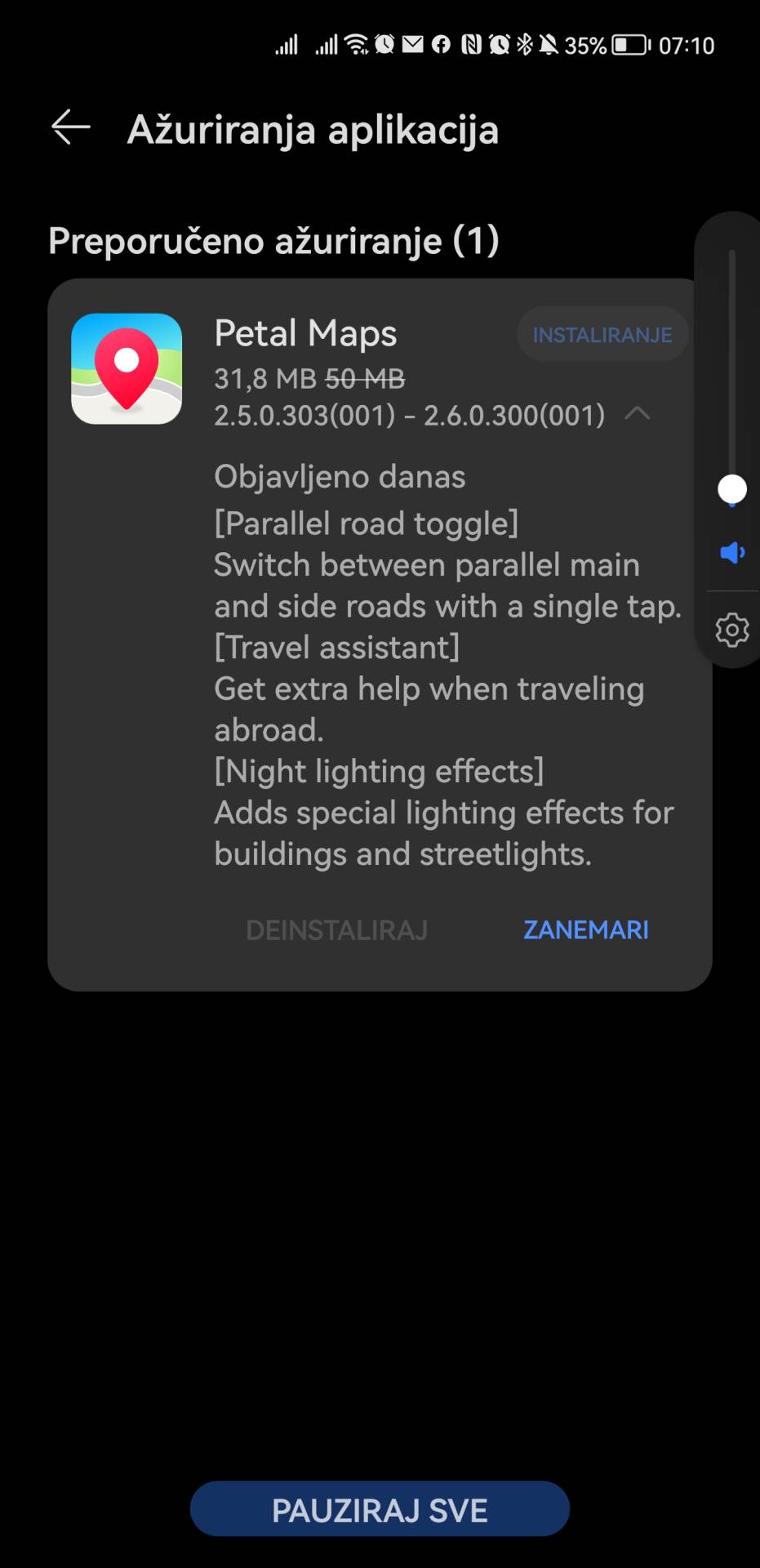 Petal Maps dodat srpski jezik glasovne navigacije