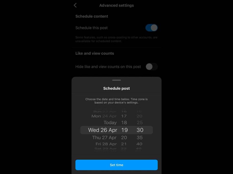 Schedule post