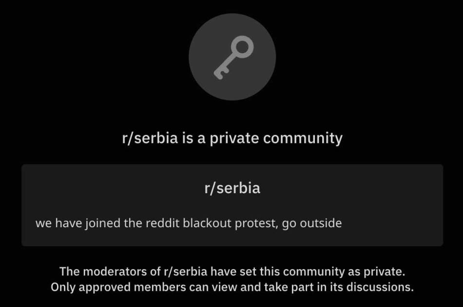 Reddit Serbia blekaut