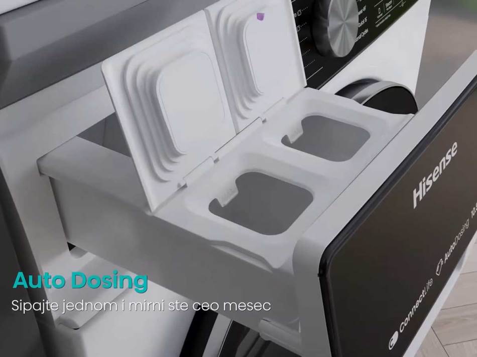 Mašina za veš automatsko doziranje praška i omekšivača