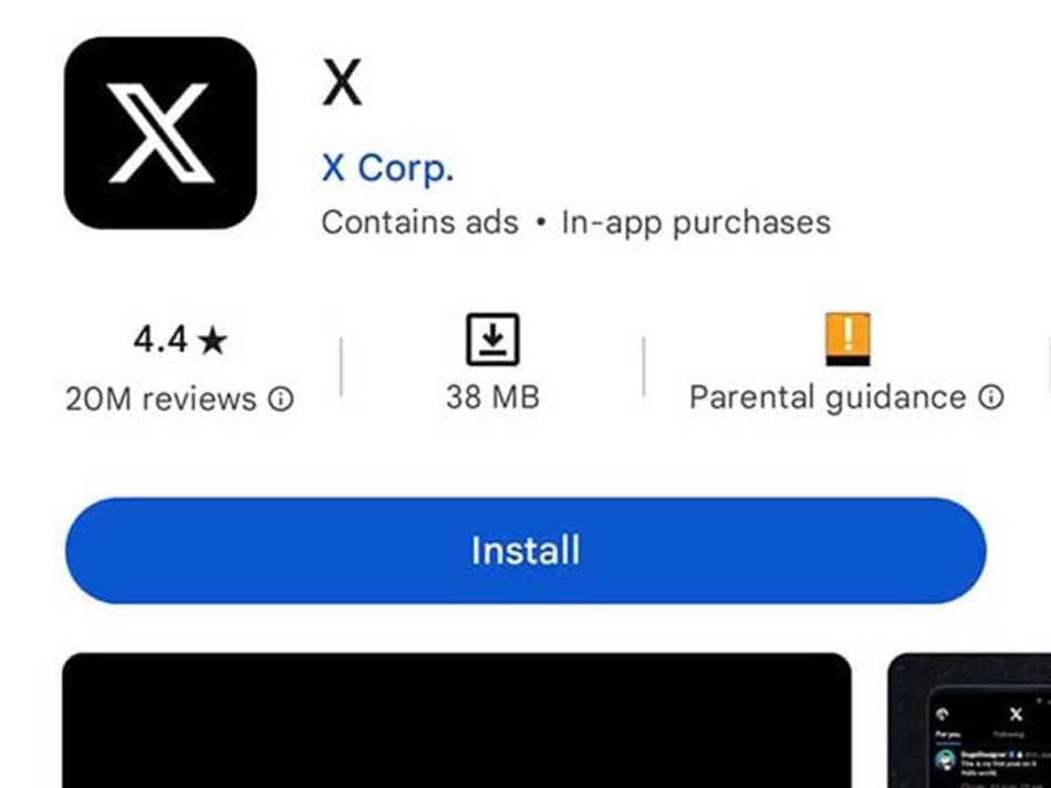 X Google Play Store