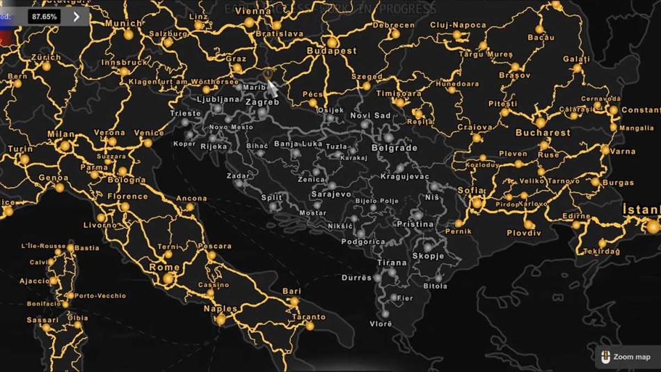 Mapa West Balkans ekspanzije