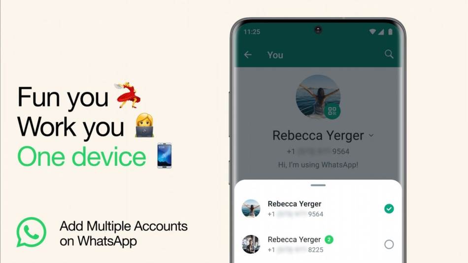 WhatsApp, dva naloga na jednom uređaju