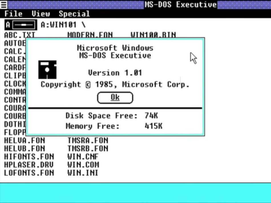 Windows 1.0 _ Foto PrtScr YouTube Computer Clan