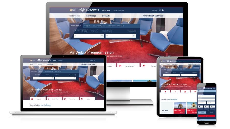 Air Serbia novi sajt prilagoden telefonima, tabletima, racunarima