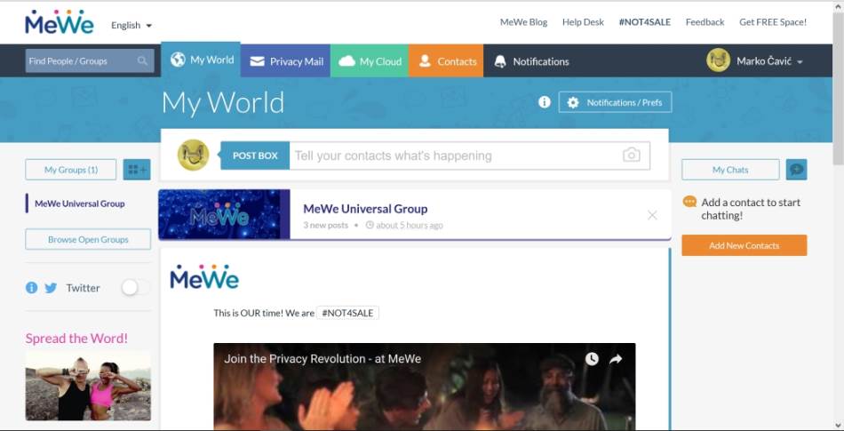 MeWe društvena mreža kako otvoriti nalog, kakva je, kome je namenjena