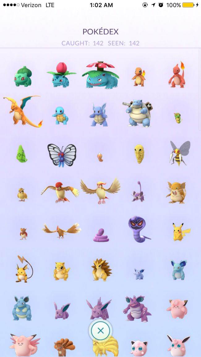 Pokemon GO Uhvatio sve Pokemone
