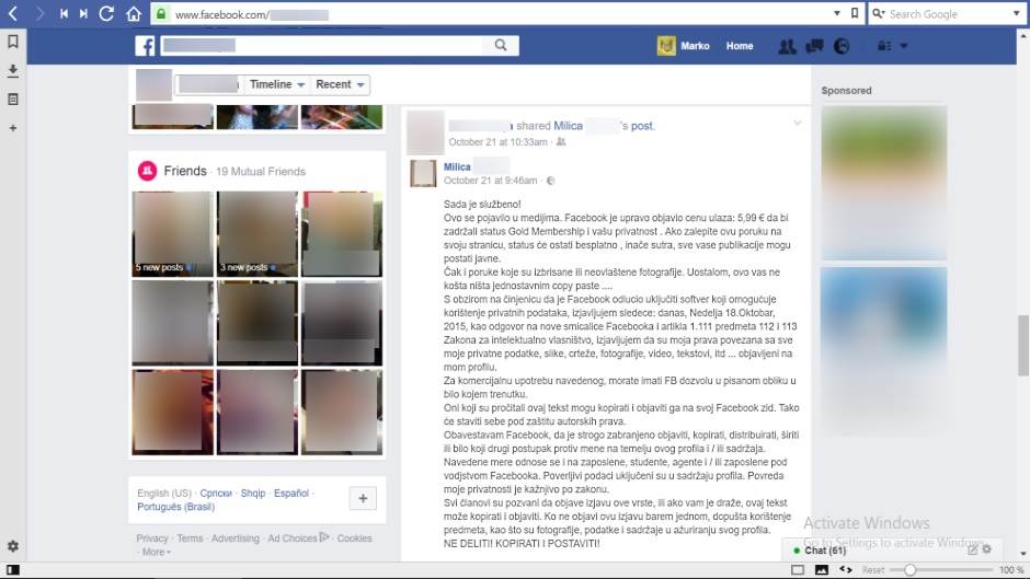 Facebook privatnost kako se zaštititi