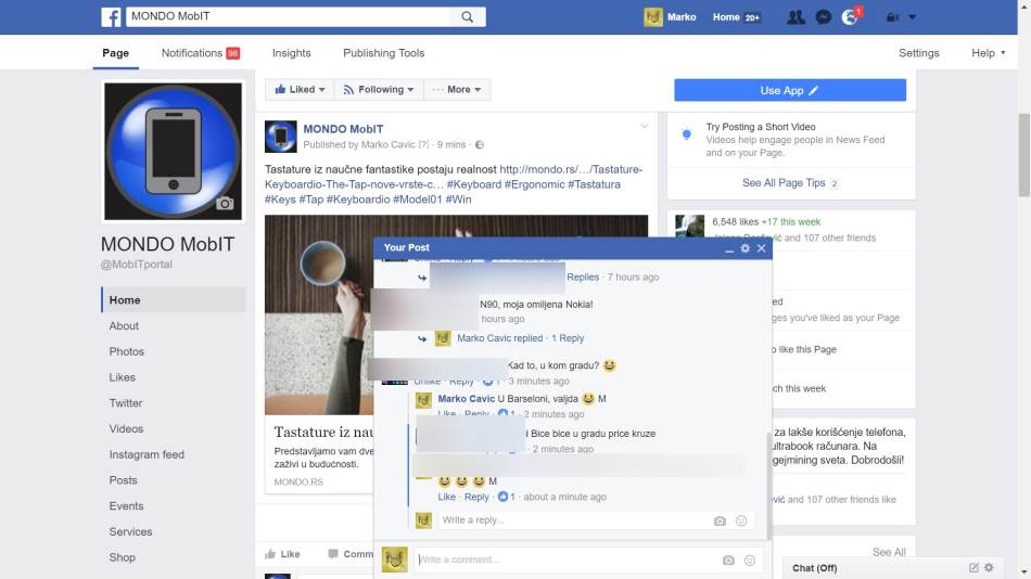 Facebook komentari novi prikaz