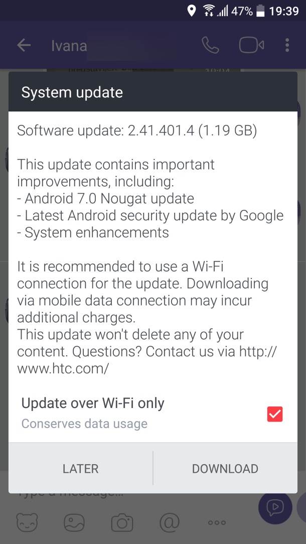 HTC 10 Android Nougat update u Srbiji