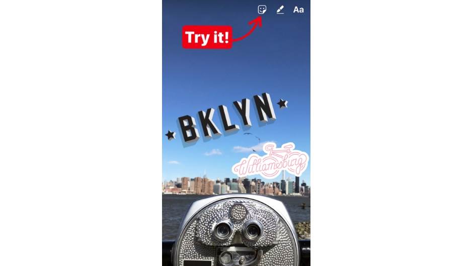 Instagram geolokacijske slicice