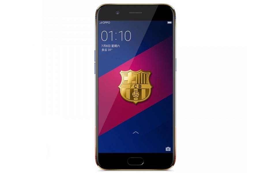 Barselona telefon pozlacen grb Oppo R11 FC Barcelona Edition