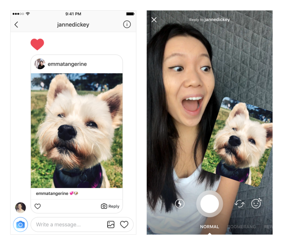 Instagram komentari slanje slike, videa, podeljen ekran, Instagram Split Screen
