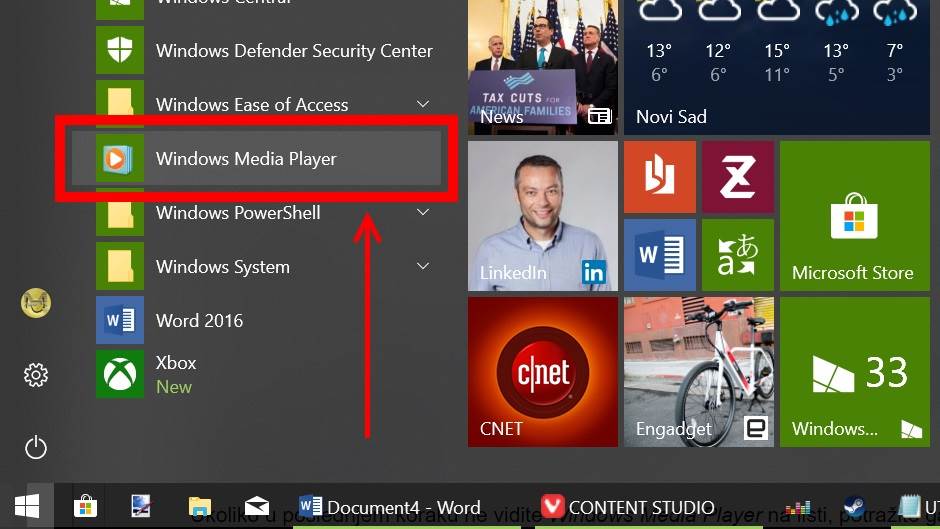 Windows Media Player u Windows 10 kako vratiti